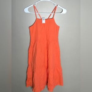 NWT Girl's Gap Kids Gauze Spaghetti Strap Smocked Boho Dress, Size Large